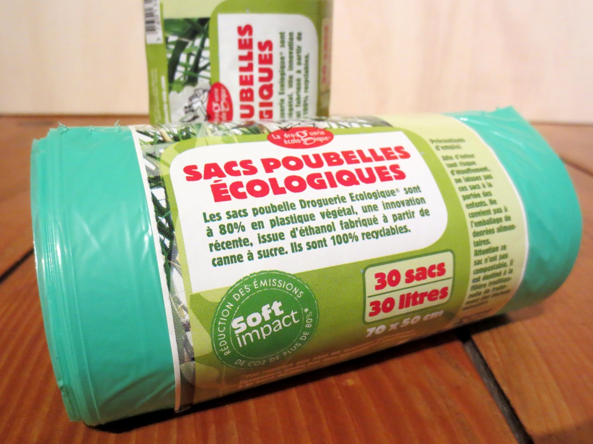 Sac Poubelle Compostable 0% Plastique Et 0 Ogm